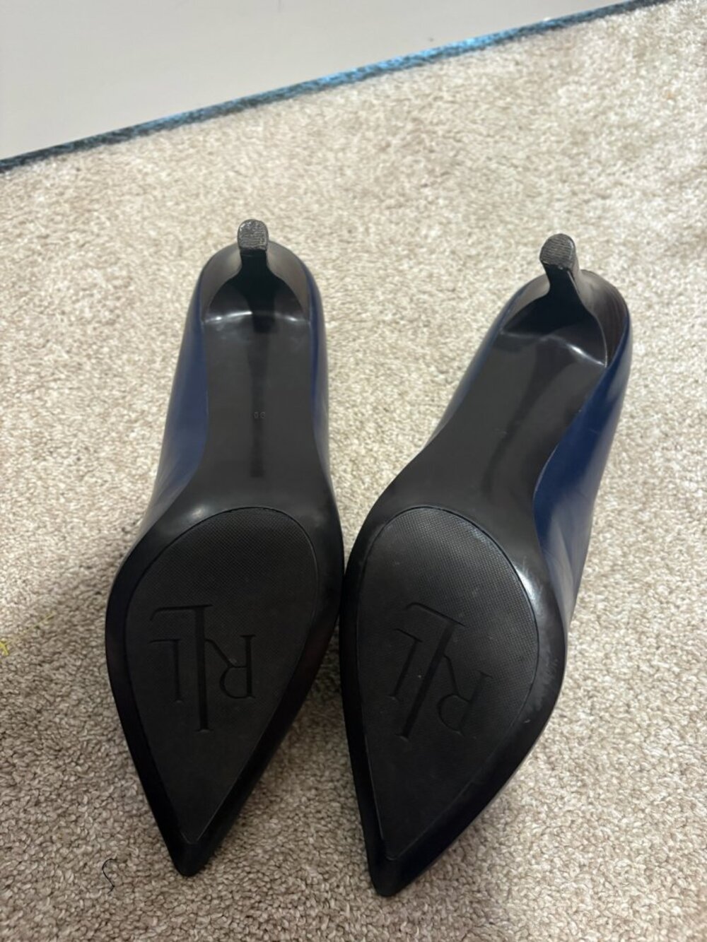Lauren Ralph Lauren Navy Leather Pumps size 9 - Picture 3 of 4